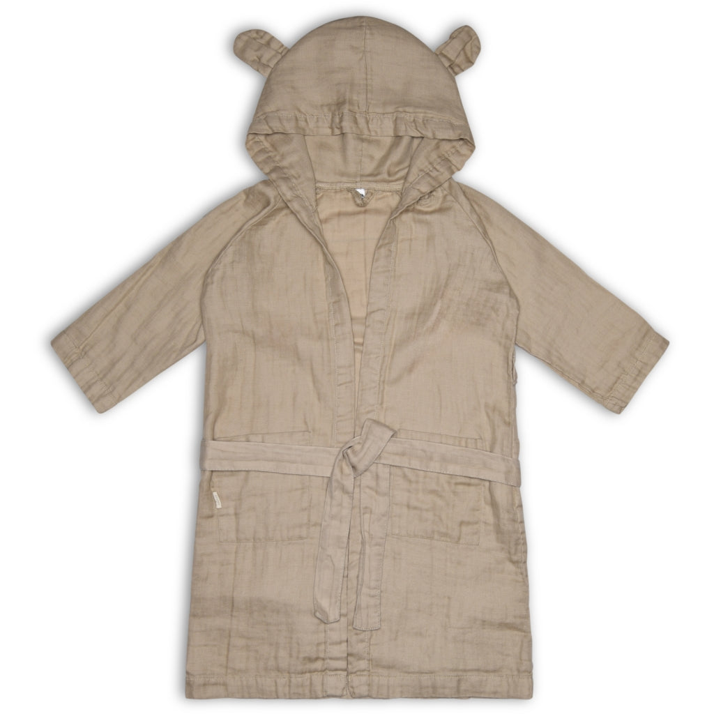 nuuroo - Musselin badekåbe til børn - 5-6 år - Økologisk bomuld - Natural
