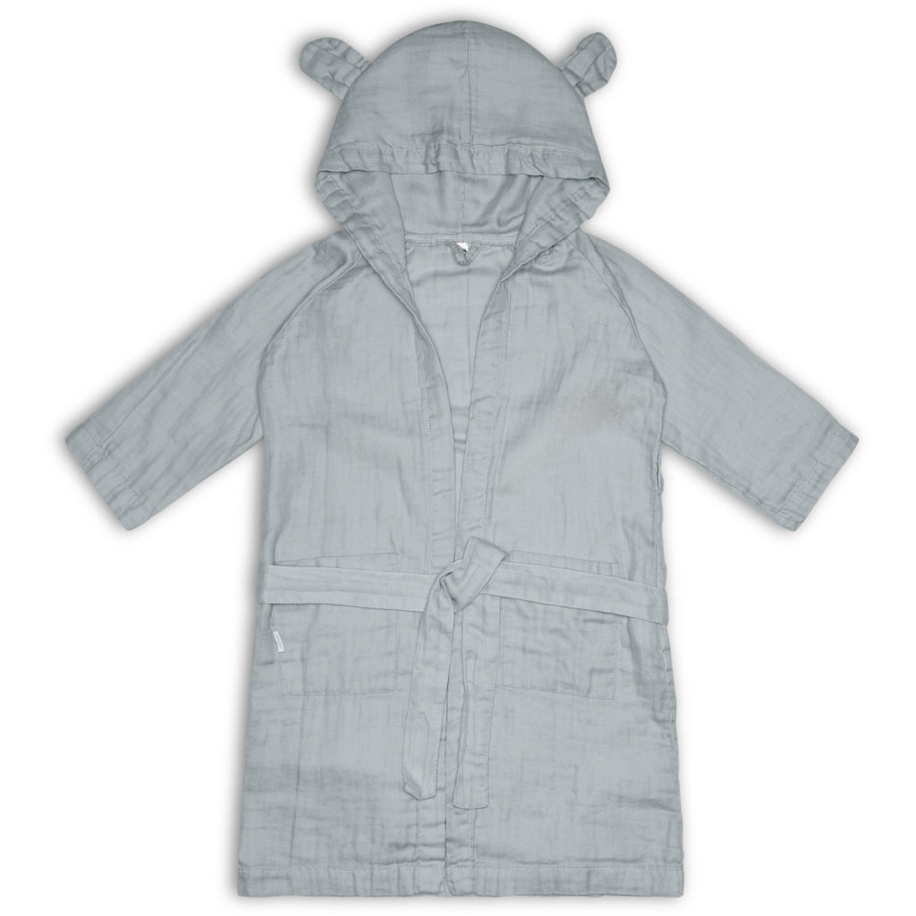 nuuroo - Musselin badekåbe til børn - 7-8 år - Økologisk bomuld - Blue