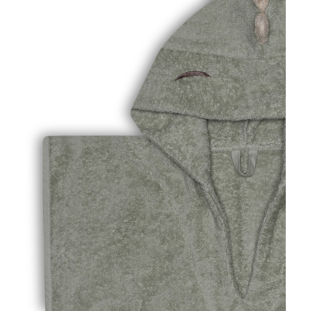 nuuroo - Børne poncho - 100% økologisk bomuld - Light Green Dino