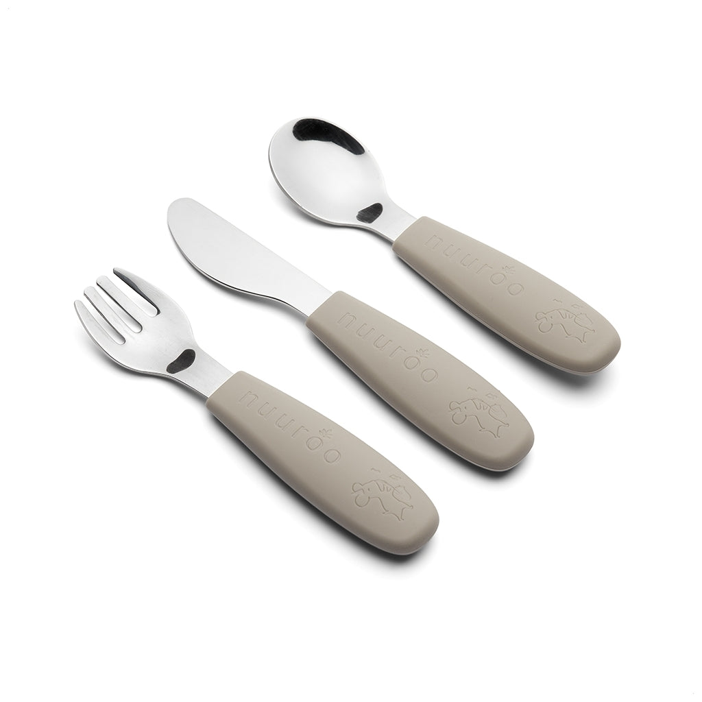 nuuroo - Bestik til børn - 3-pak - 13 cm - Cobblestone