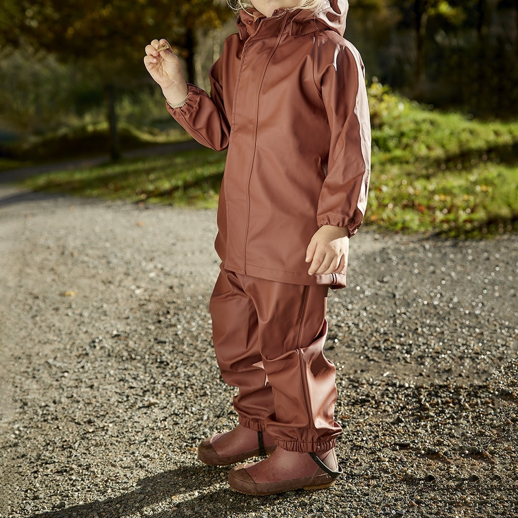 nuuroo - Regntøj til børn - OEKO-TEX - Str. 98 - Mahogany