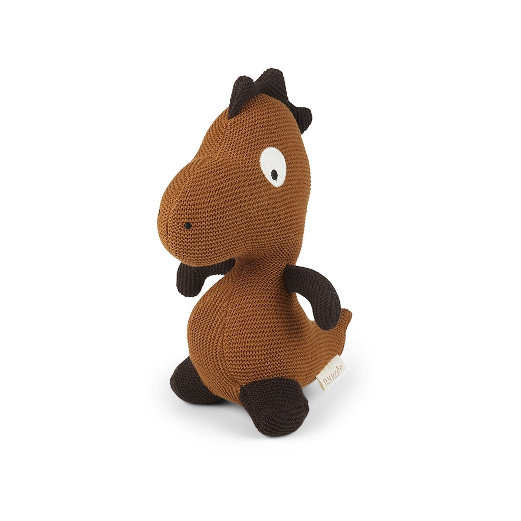 nuuroo - Strikket bamse - 100% økologisk bomuld - 23 cm - Caramel Café