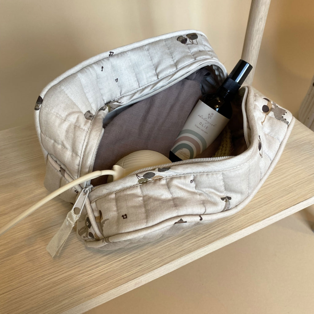 nuuroo - Toilettaske - Økologisk bomuld - 24x10 cm - Music Dino