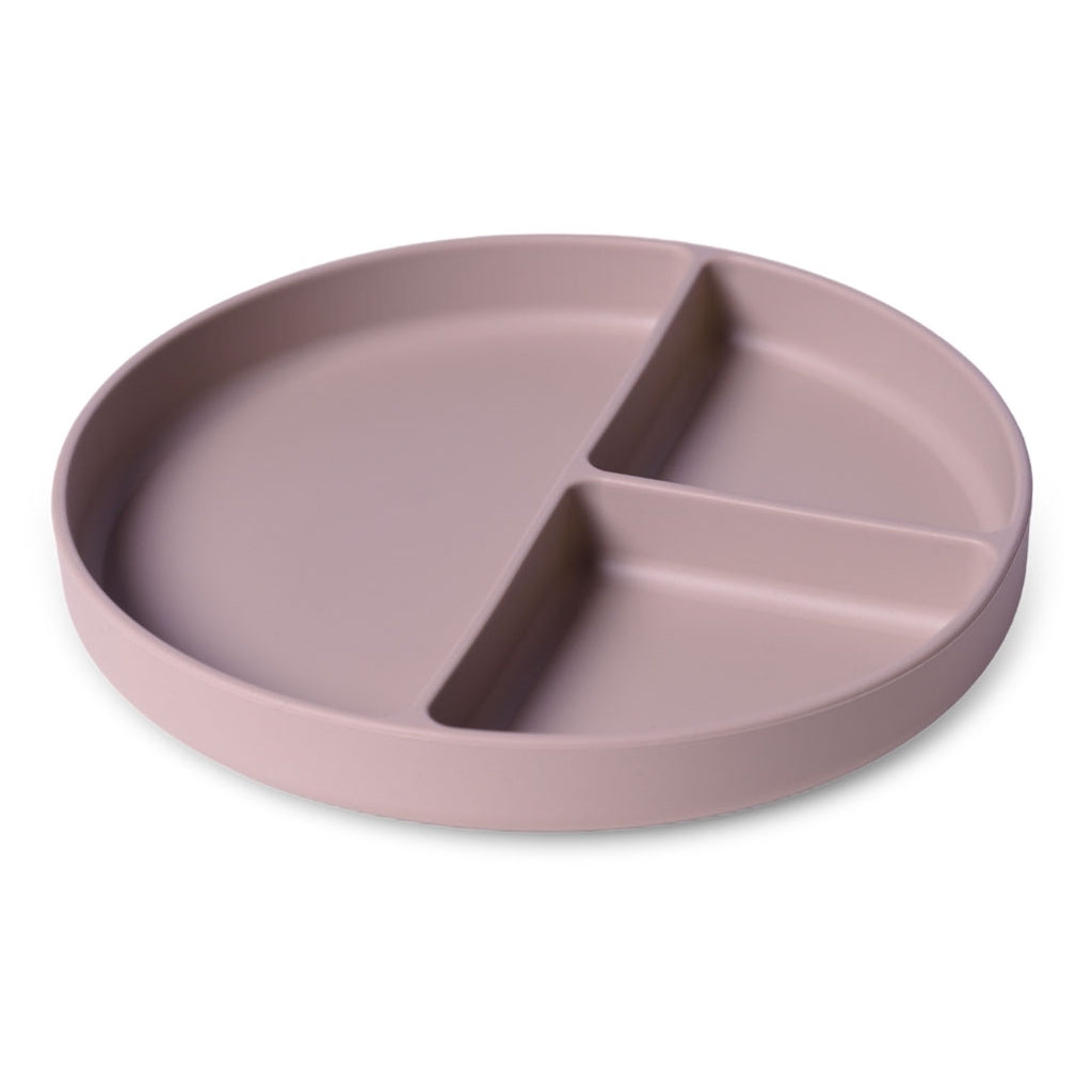 nuuroo - Ruminddelt silikone tallerken - 100% LFGB silikone - Woodrose