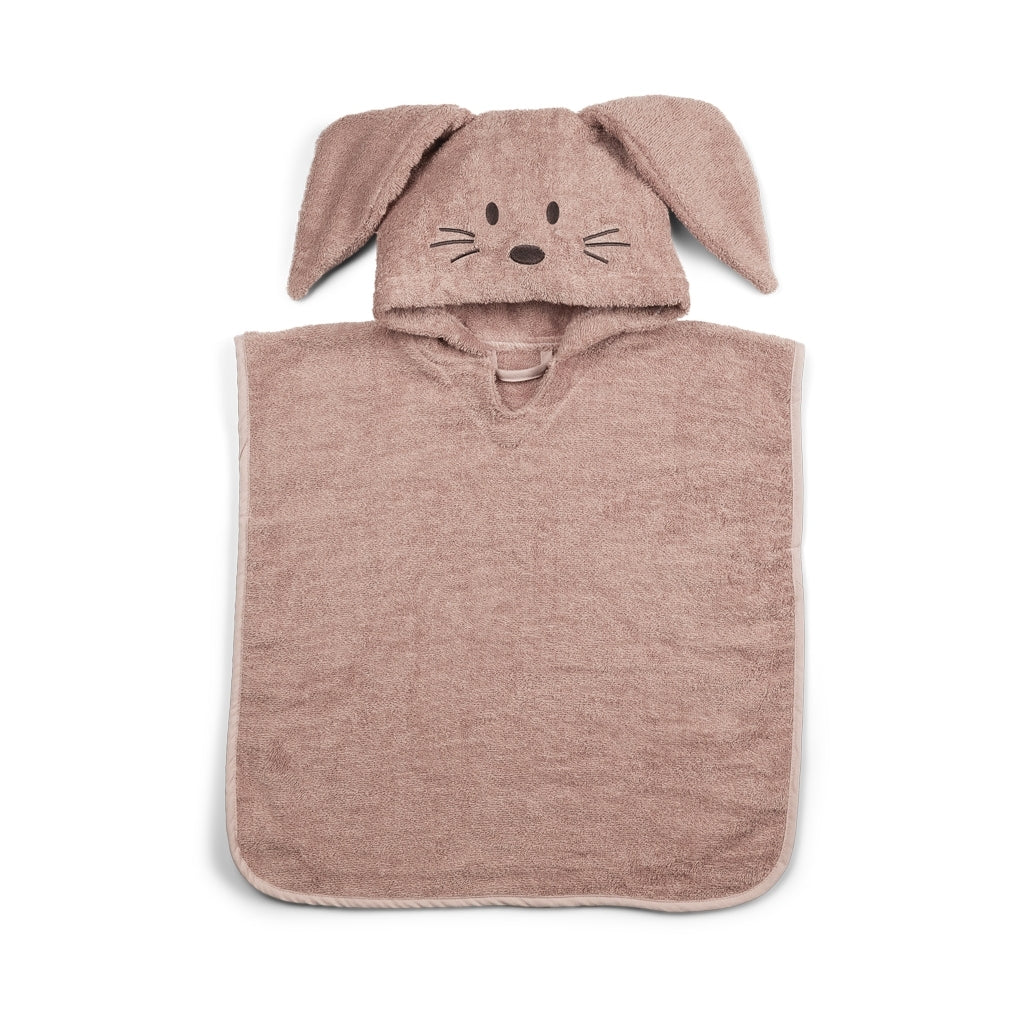 nuuroo - Børne poncho - 100% økologisk bomuld - Rose rabbit