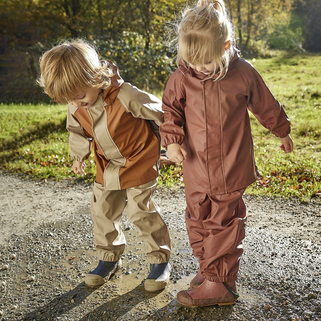nuuroo - Regntøj til børn - OEKO-TEX - Str. 98 - Mahogany