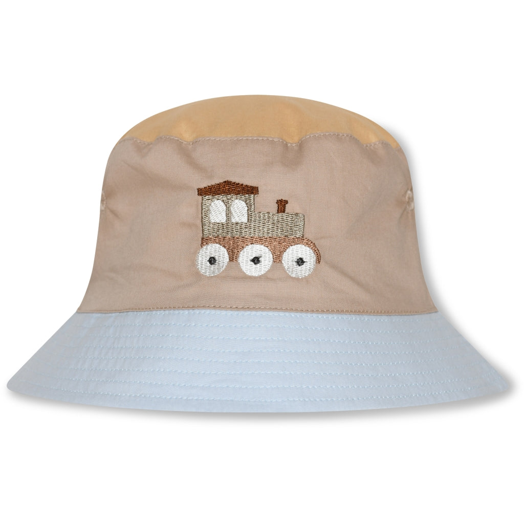 nuuroo - Bøllehat til børn - Str. 50 - 100% Økologisk bomuld - Blue mix