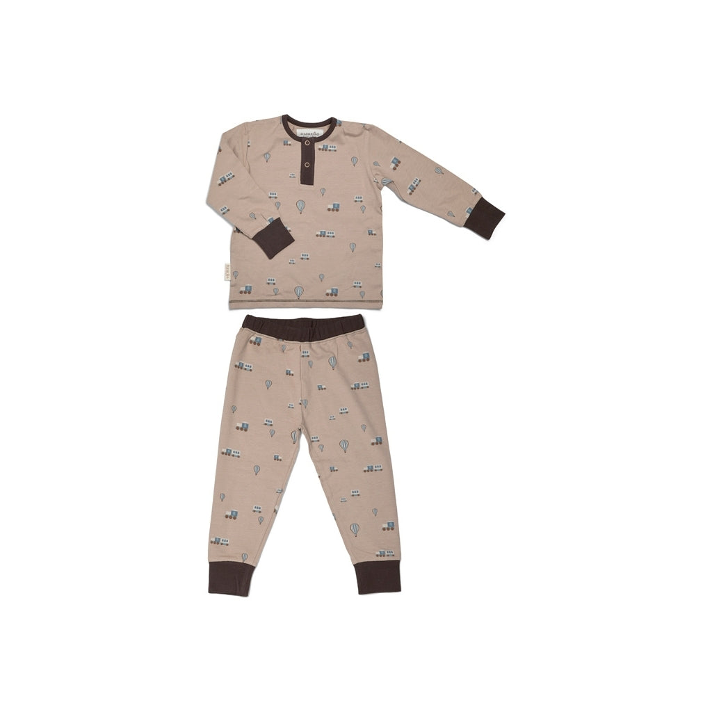 nuuroo - Blødeste nattøj - Økologisk bomuld - Str. 104 - Tog print