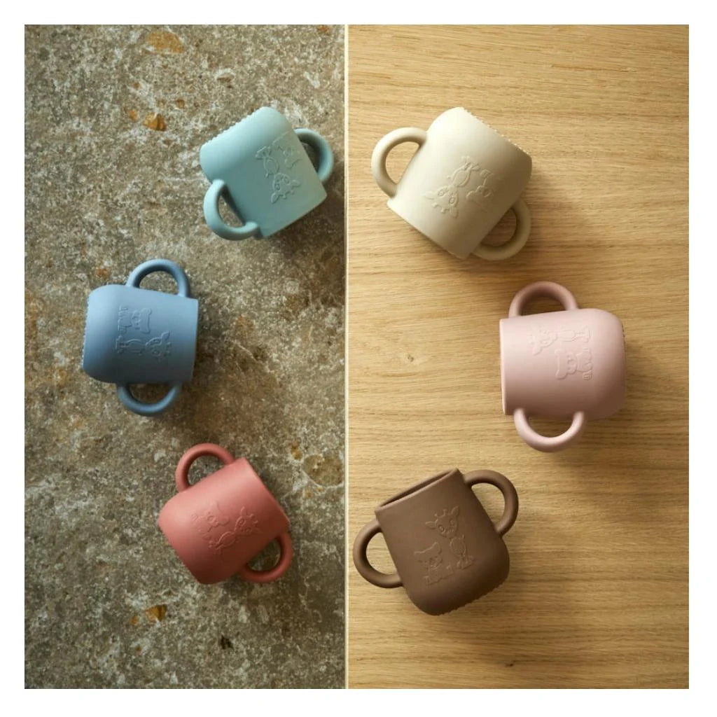 nuuroo - Silikone kop med hank til børn - 2-pak - 100% LFGB silikone - Mahogany