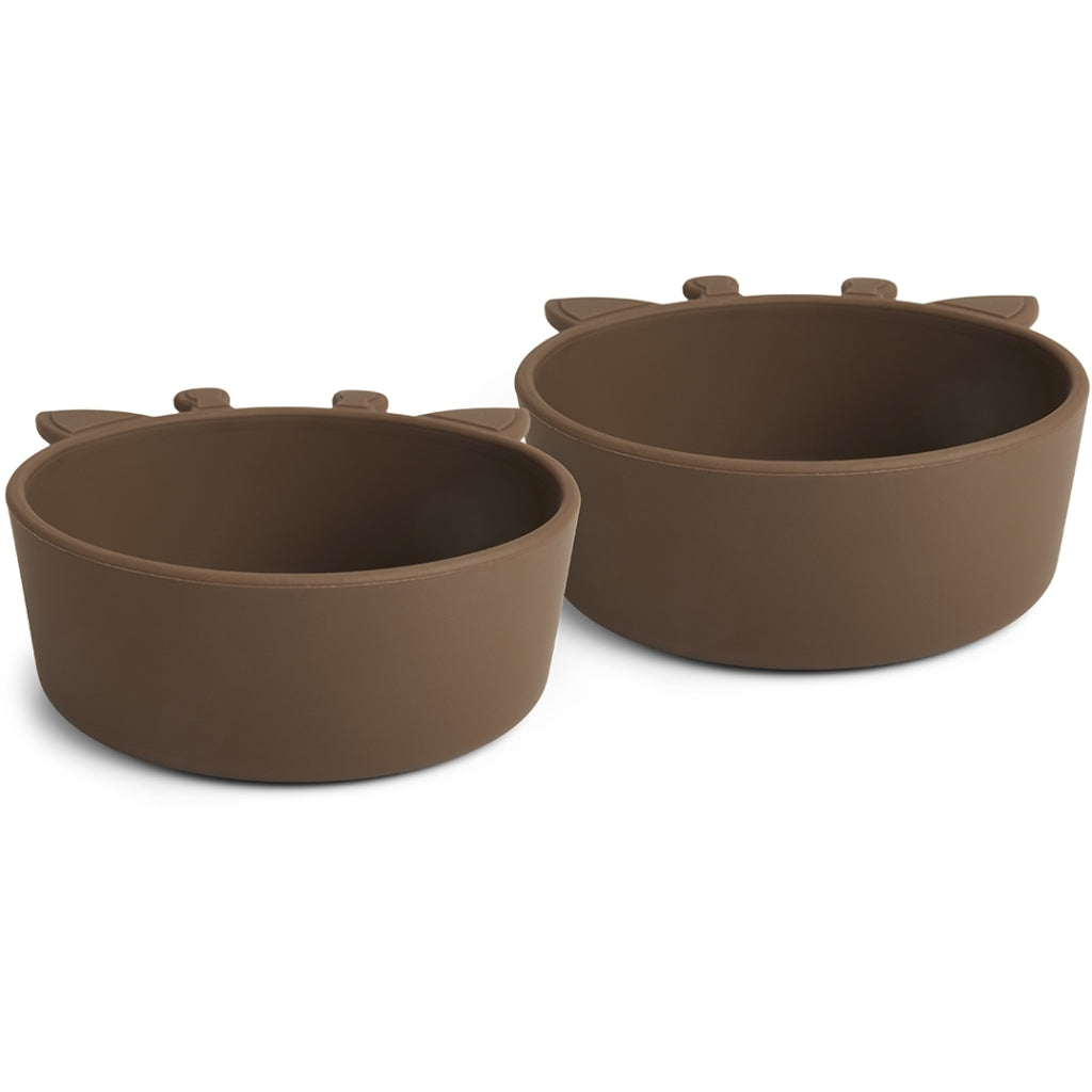 nuuroo - Dyb silikone tallerken - 2-pak - 100% LFGB silikone - Acorn
