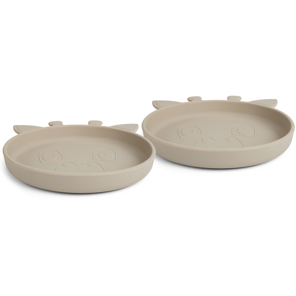 nuuroo - Silikone tallerken - 2-pak - 100% LFGB silikone - Cobblestone