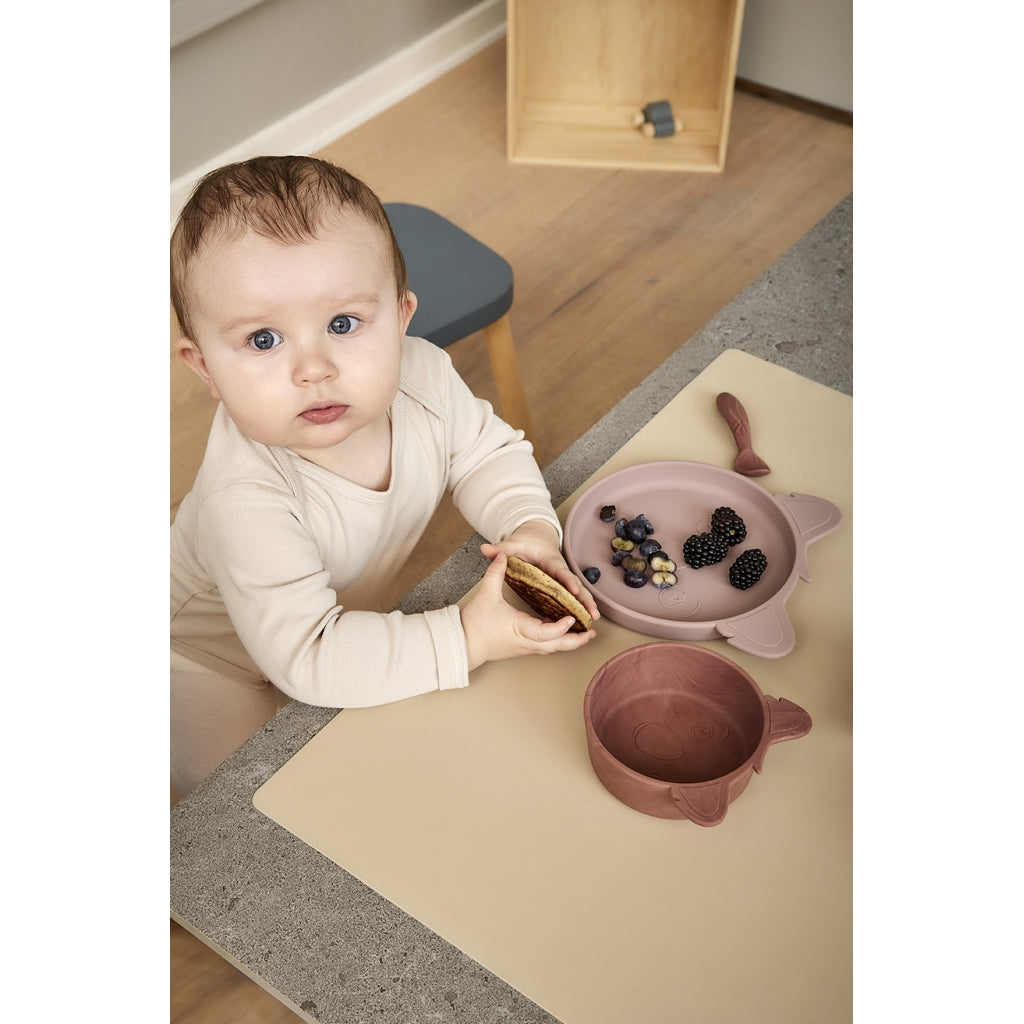 nuuroo - Silikone tallerken - 2-pak - 100% LFGB silikone - Woodrose