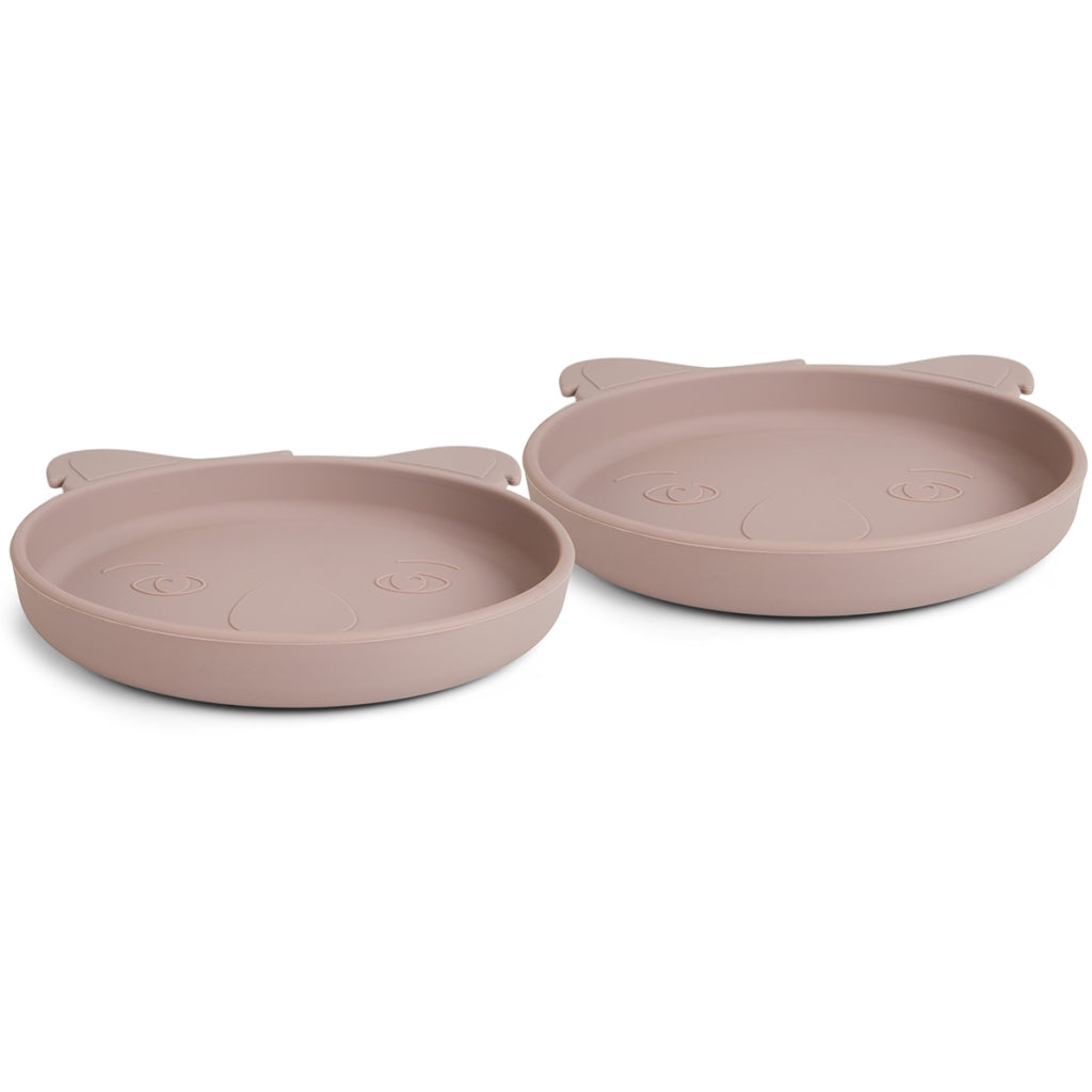 nuuroo - Silikone tallerken - 2-pak - 100% LFGB silikone - Woodrose