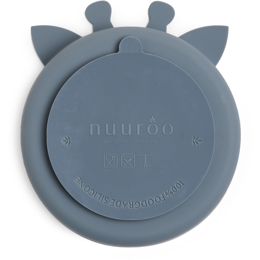 nuuroo - Ruminddelt silikone tallerken - 100% LFGB silikone - Bering Sea