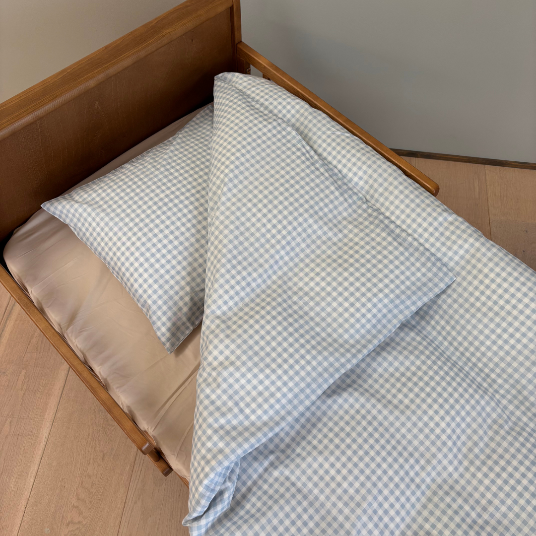 By Mats - Junior sengetøj - 100% Blødt bomuld - 100x140 cm - Blue Check