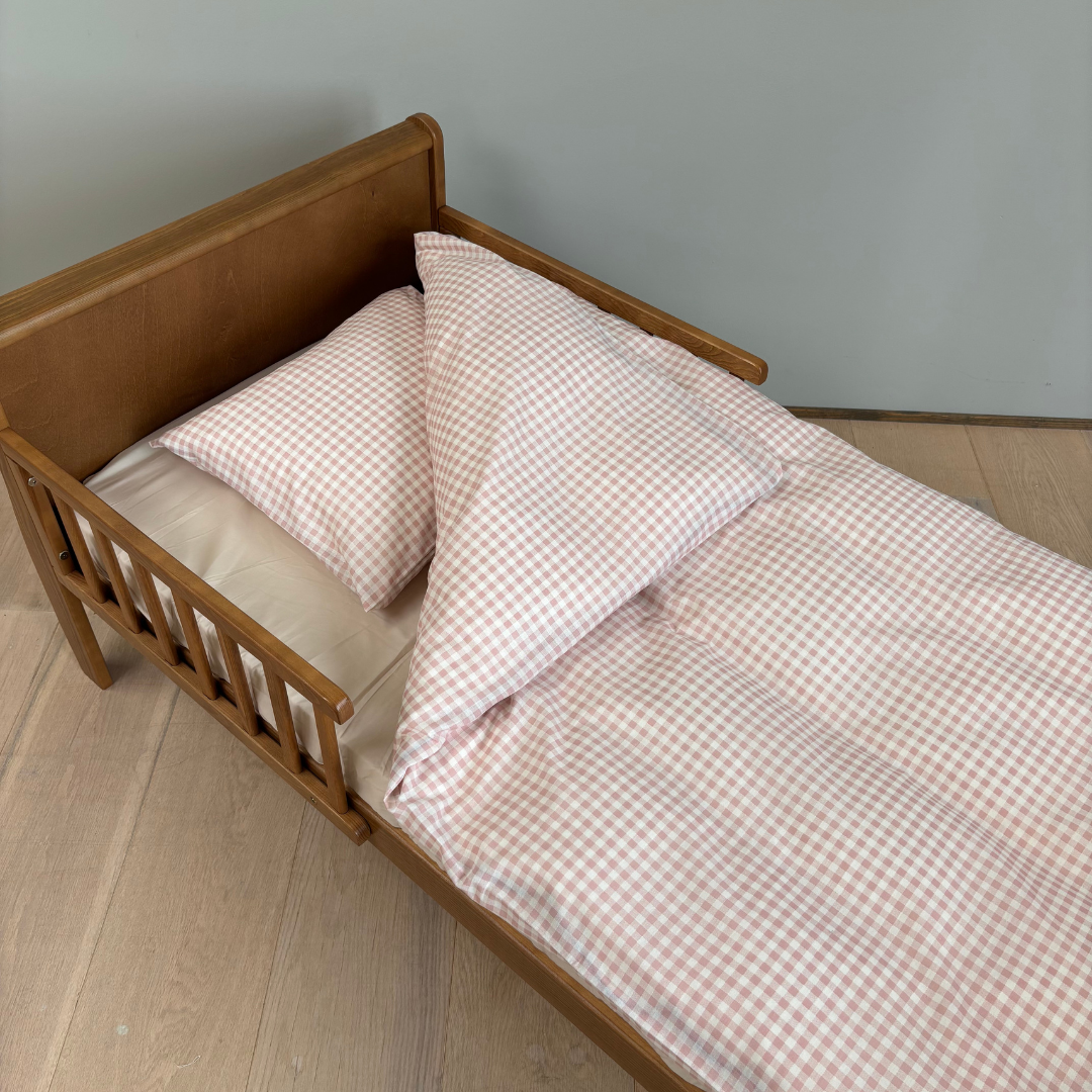 By Mats - Junior sengetøj - 100% Blødt bomuld - 100x140 cm - Blush Check