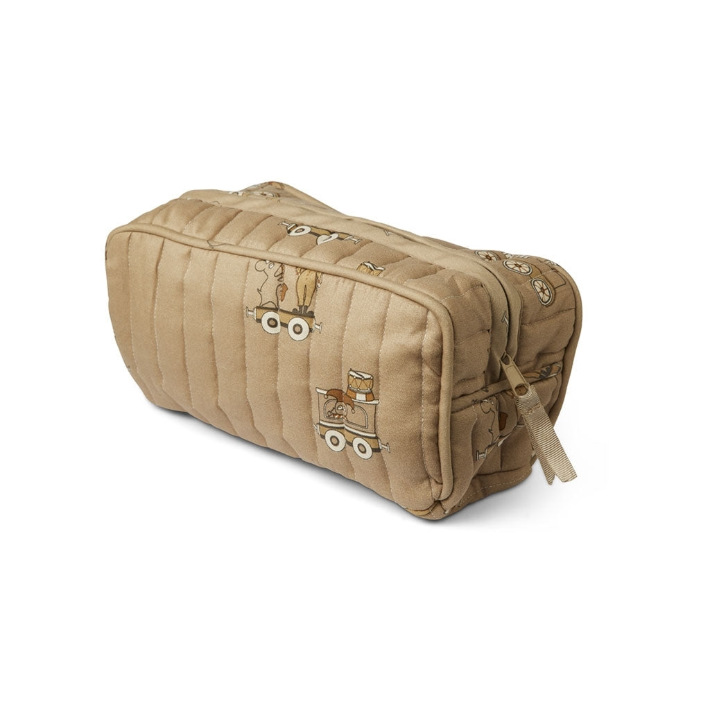 nuuroo - Toilettaske - Økologisk bomuld - 24x10 cm - Carnival train