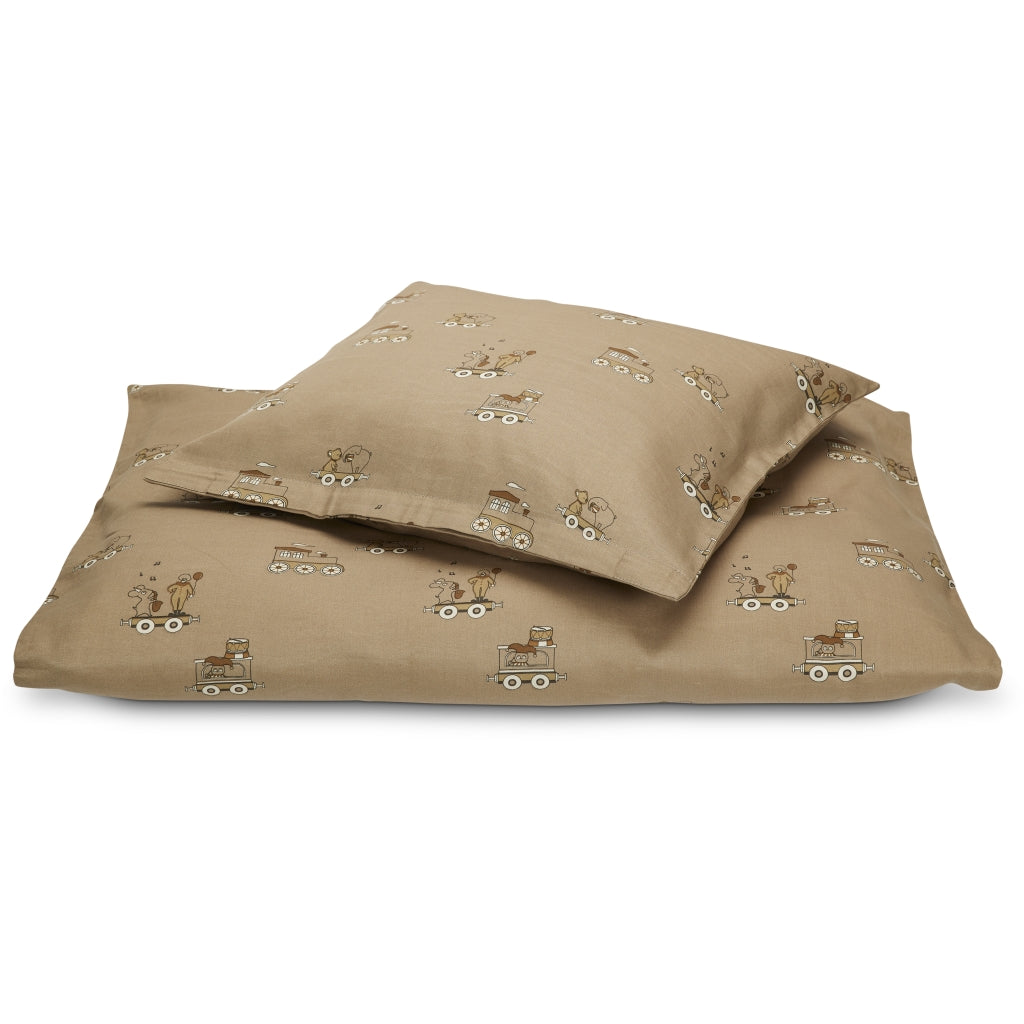 nuuroo - Junior sengetøj - 100% økologisk bomuld - Carnival train