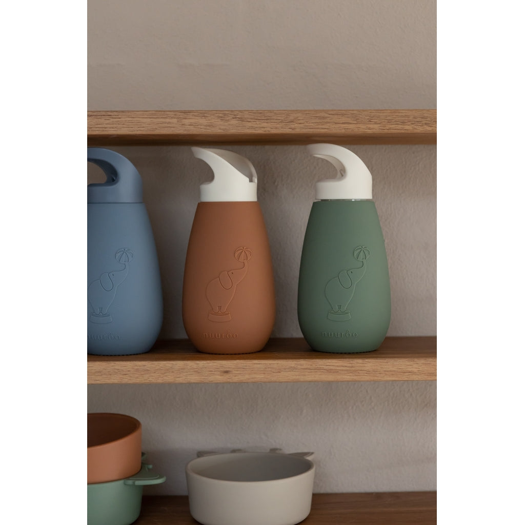 nuuroo - Silikone drikkeflaske - Vandflaske - 350 ml - Dusty Green