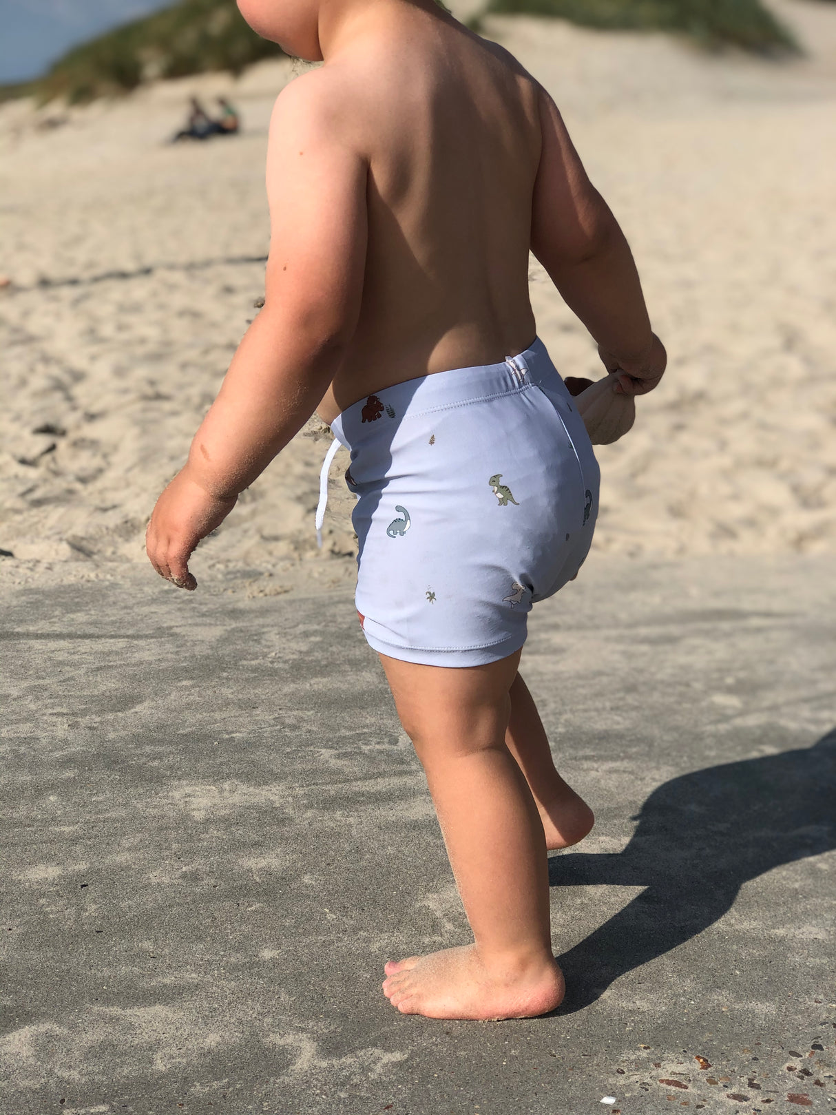 Petu Petu - Badebukser til barn - Str. 98-104 - Blå dino