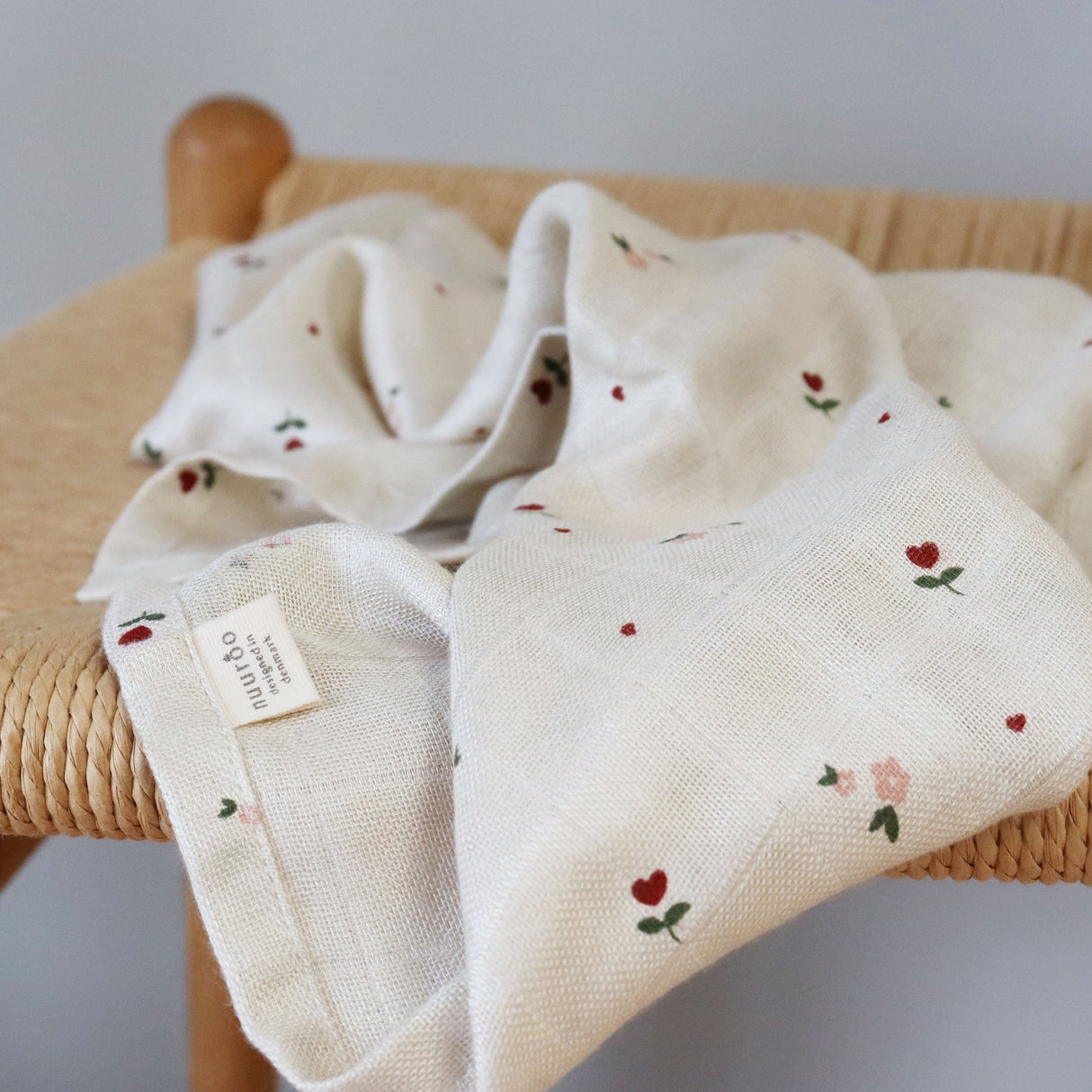 nuuroo - Bambus stofbleer - 2 stk. - 100% bambus - 60x60 cm - Flower love