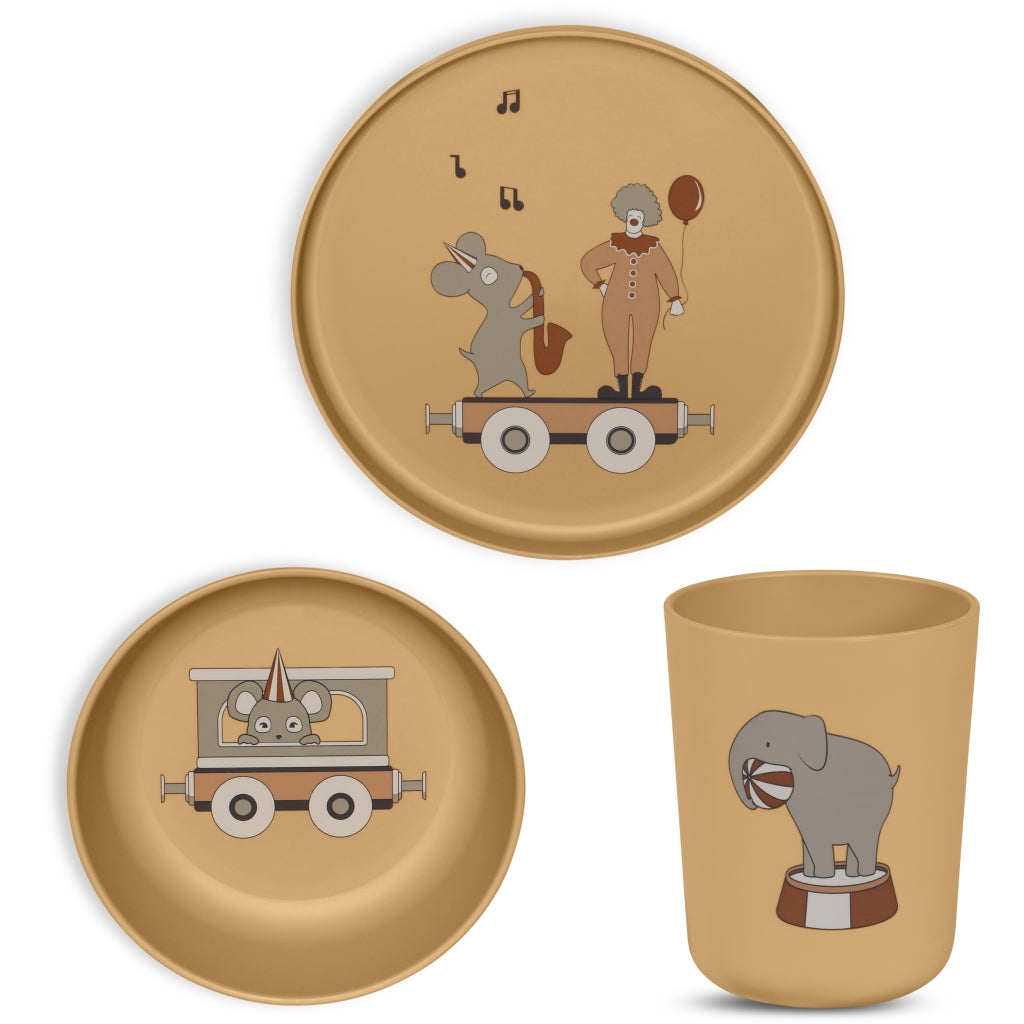 nuuroo - Spisesæt i PLA - 3-pak - 100% bioplast - Iced coffee