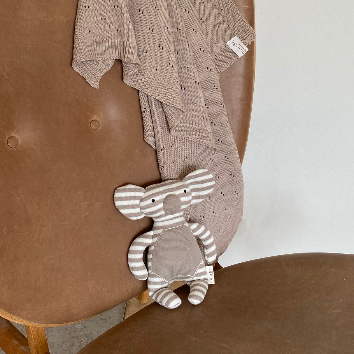 nuuroo - Strikket bamse - 100% økologisk bomuld - 27 cm - Koalabamse