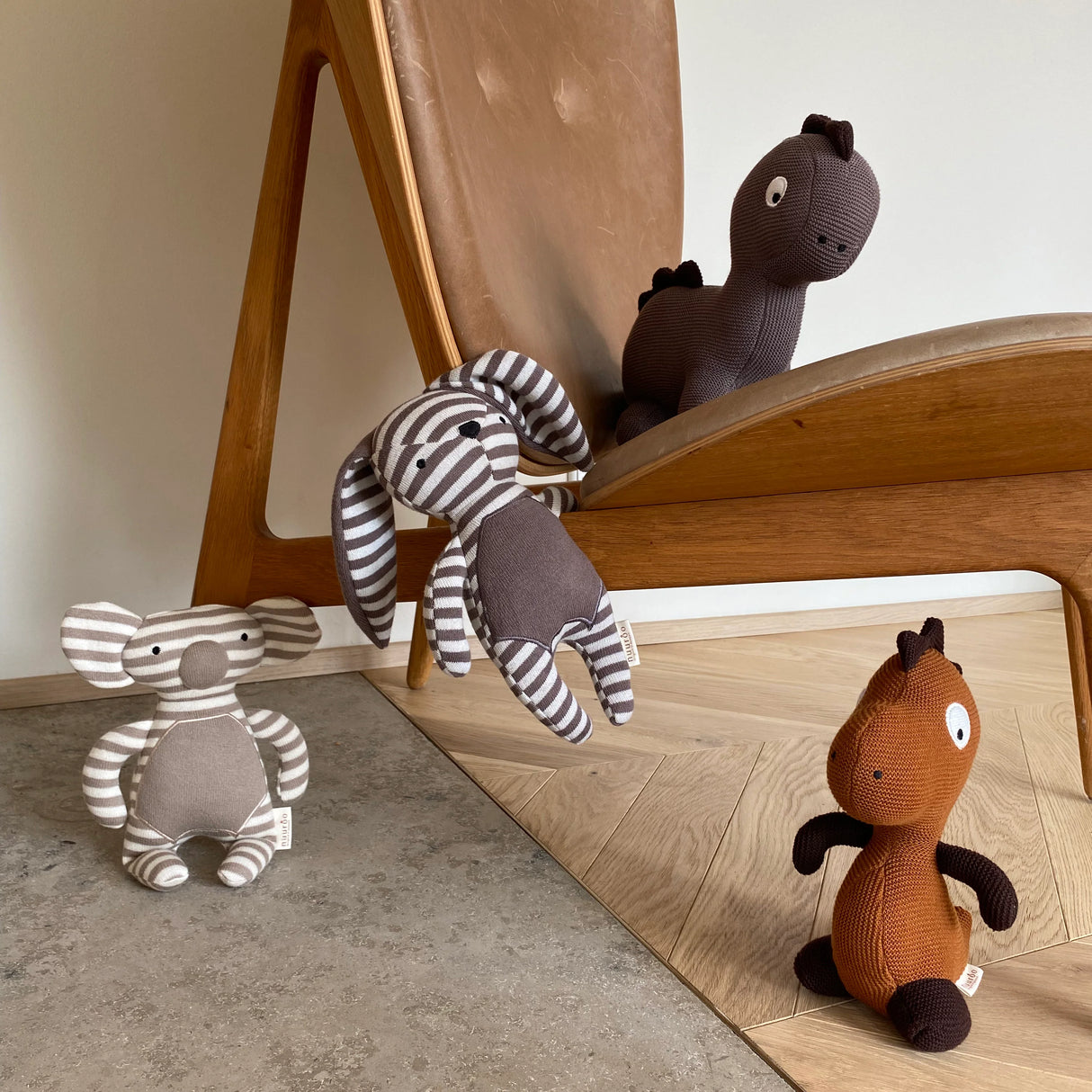 nuuroo - Strikket bamse - 100% økologisk bomuld - 27 cm - Koalabamse