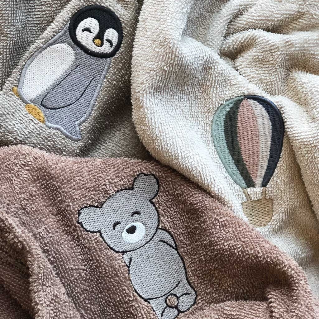 Petu Petu - Badekåbe til børn - 1-2 år - Bomuld - Pingvin