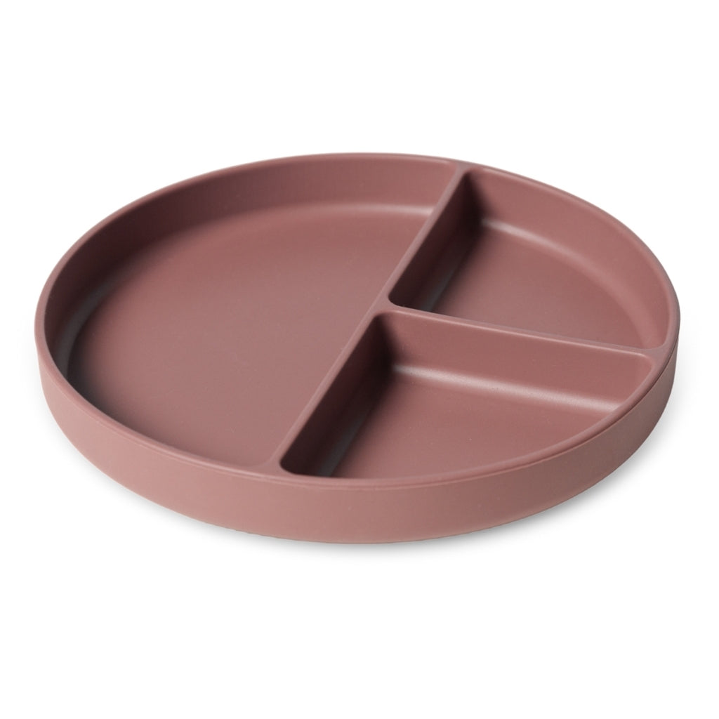 nuuroo - Ruminddelt silikone tallerken - 100% LFGB silikone - Mahogany