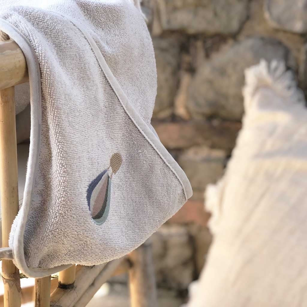 Petu Petu - Håndklæde med hætte til børn - Bomuld - Luftballon