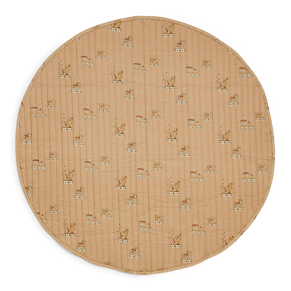 nuuroo - Legetæppe til små børn - Økologisk bomuld - 100 cm - Carnival Train