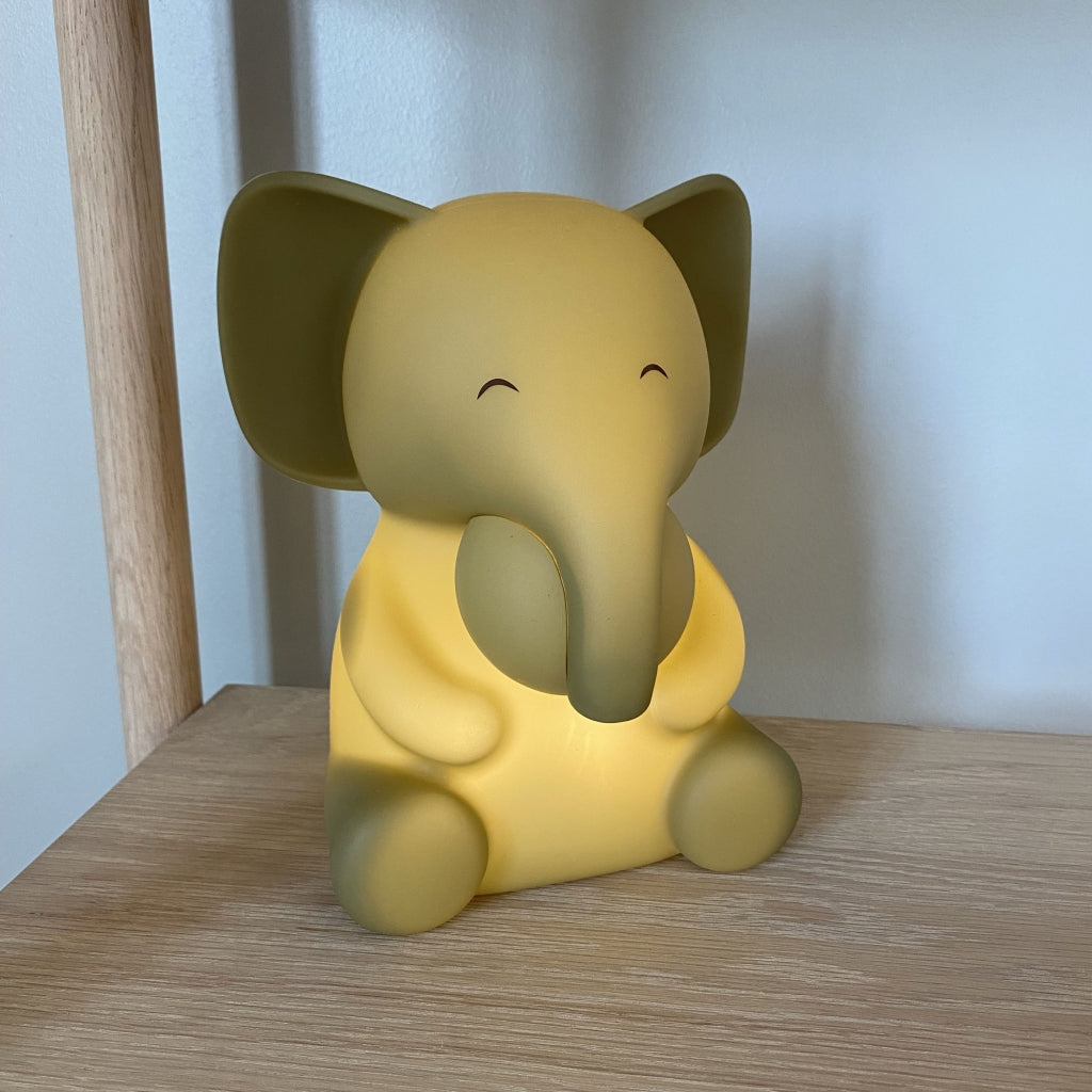 nuuroo - Silikone natlampe - Vågelampe til børn - Olive Green