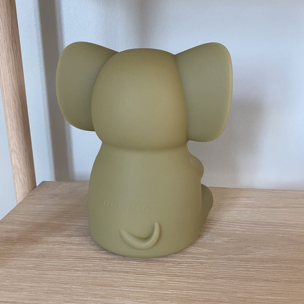 nuuroo - Silikone natlampe - Vågelampe til børn - Olive Green