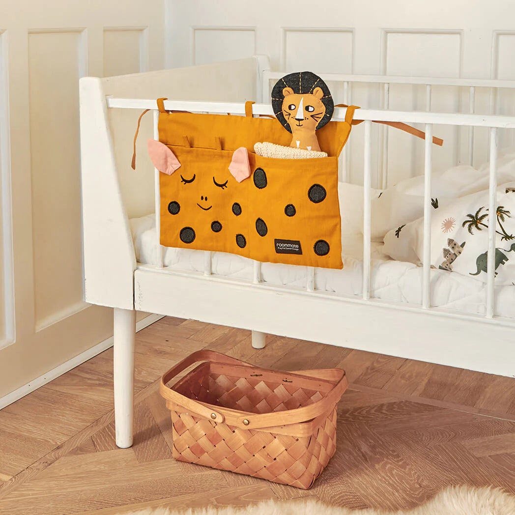 Roommate - Sengelomme - 2 lommer - Økologisk bomuld - Gul giraf