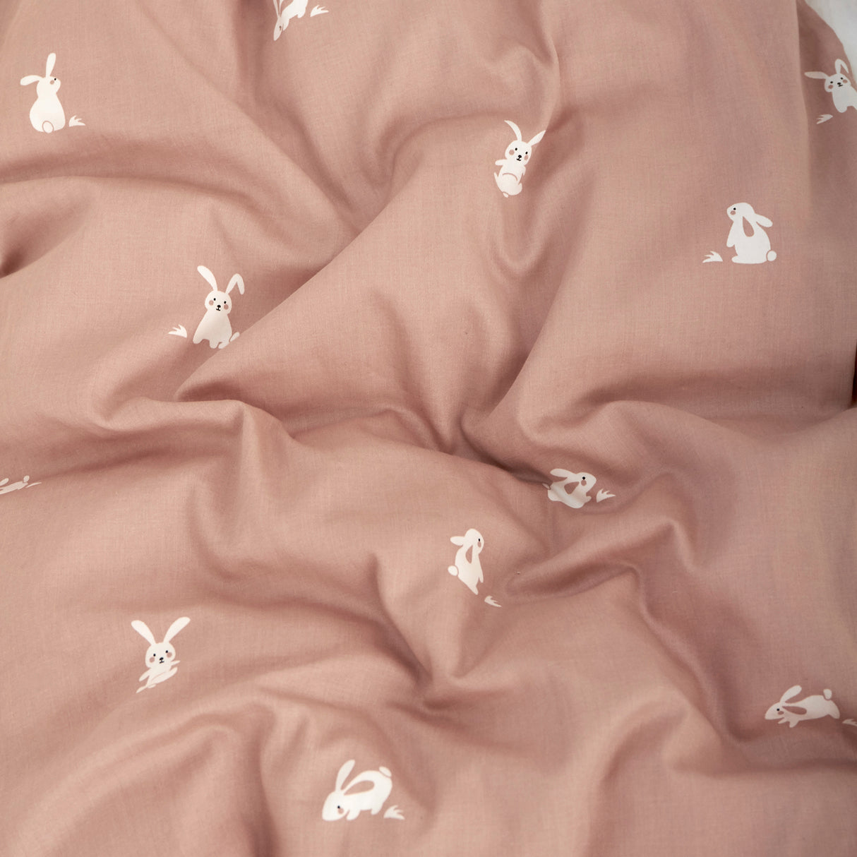 Roommate - Baby sengetøj - 100% økologisk bomuldssatin - 70x100 40x45 cm - Rabbit