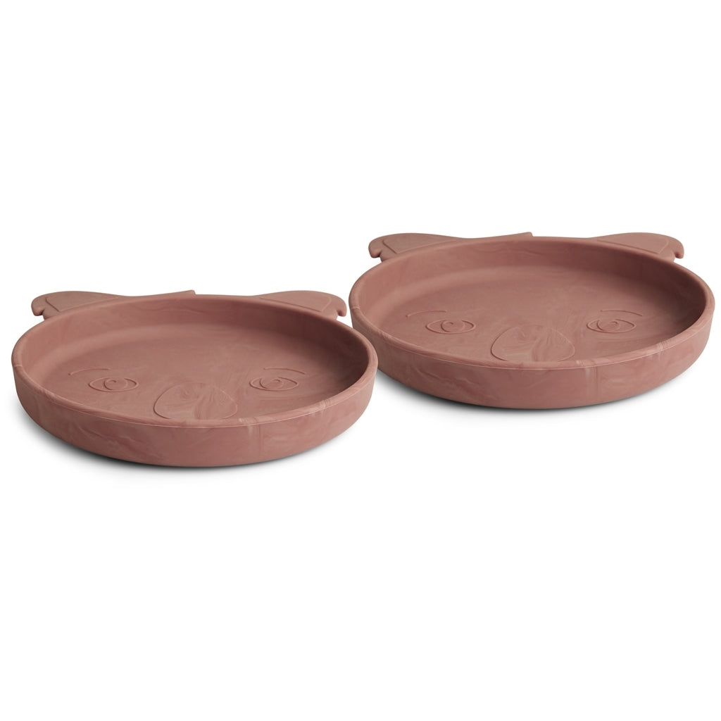 nuuroo - Silikone tallerken - 2-pak - 100% LFGB silikone - Red mix