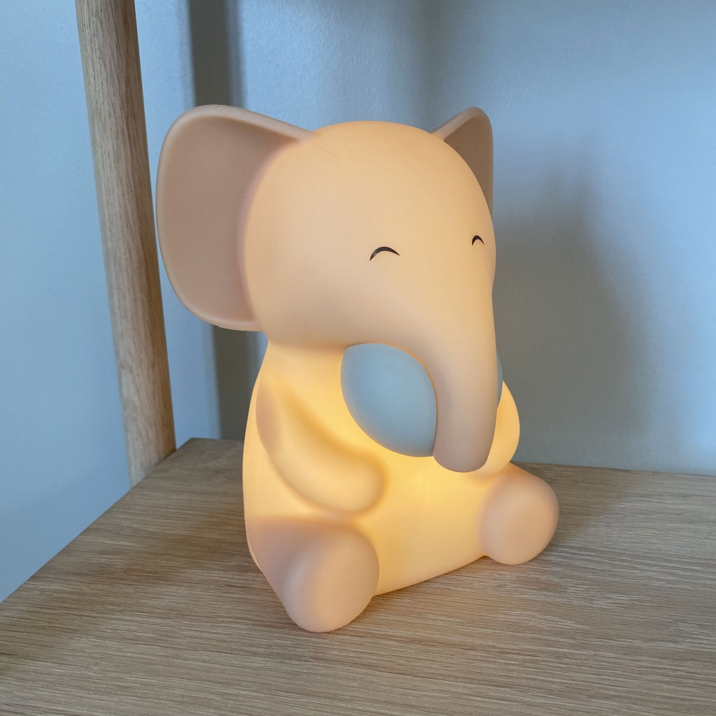 nuuroo - Silikone natlampe - Vågelampe til børn - Rose Dust