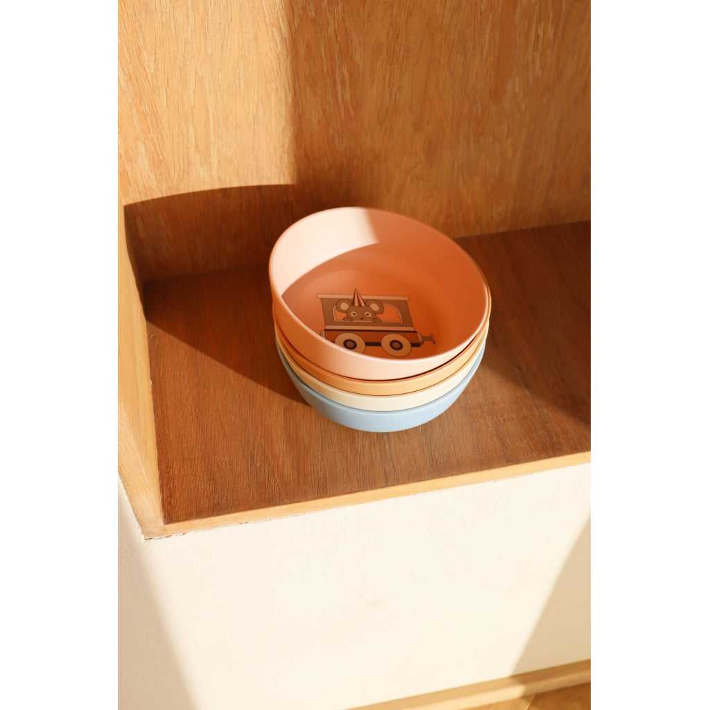 nuuroo - Dybe tallerkner - 2-pak - 100% bioplast - Rose mix