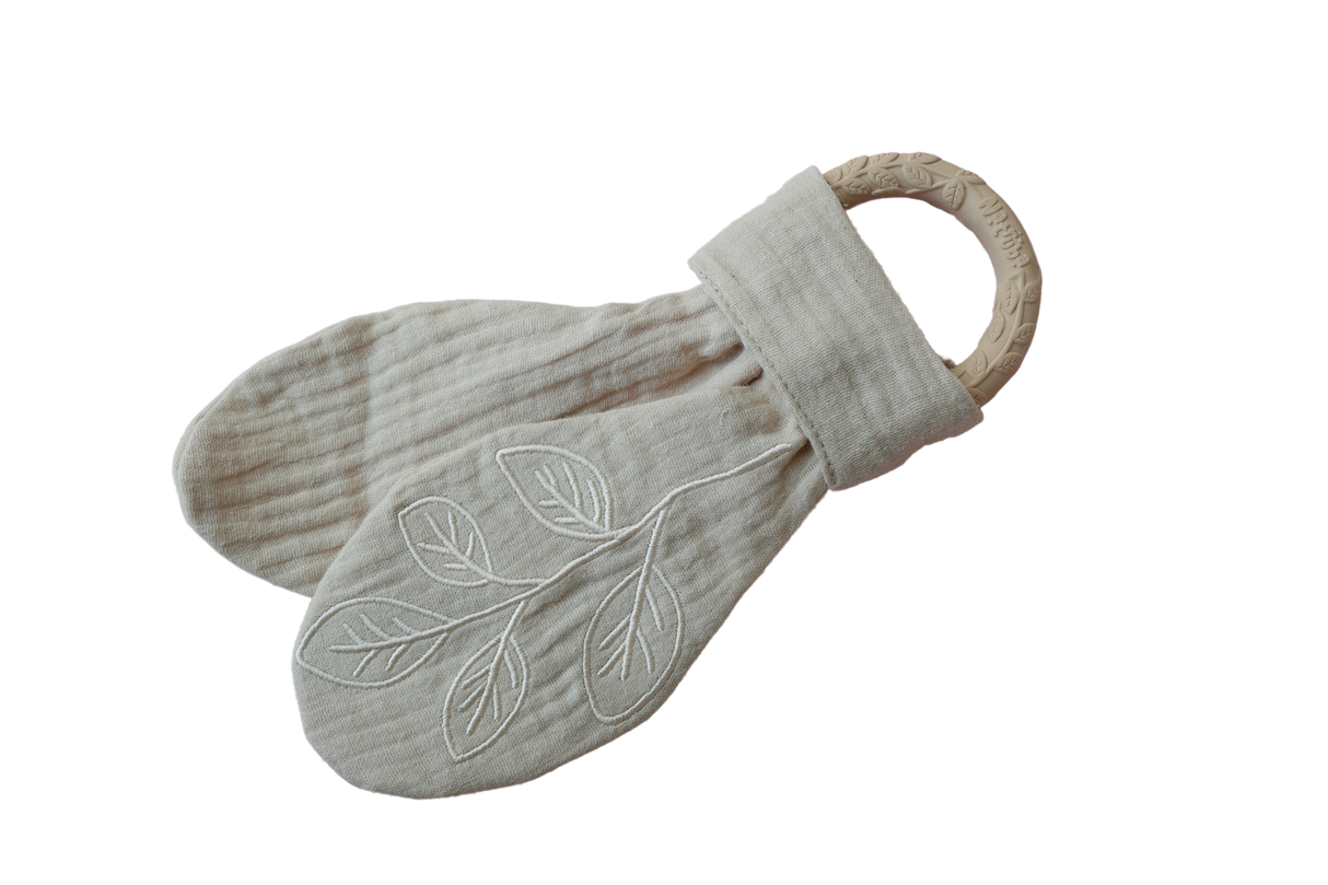 Natruba - 3-i-1 aktivitetslegetøj - Økologisk bomuld og naturgummi - Creme