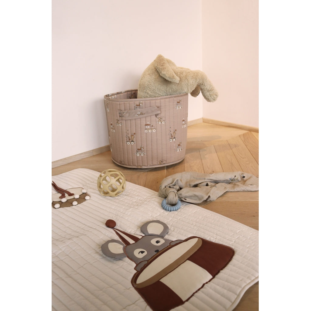 nuuroo - Aktivitetstæppe til børn - Økologisk bomuld - 110x110 cm - Train