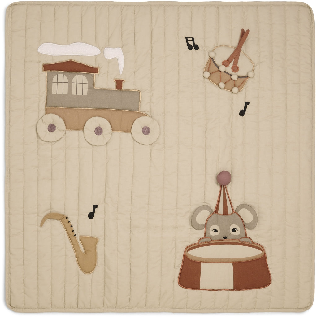 nuuroo - Aktivitetstæppe til børn - Økologisk bomuld - 110x110 cm - Train