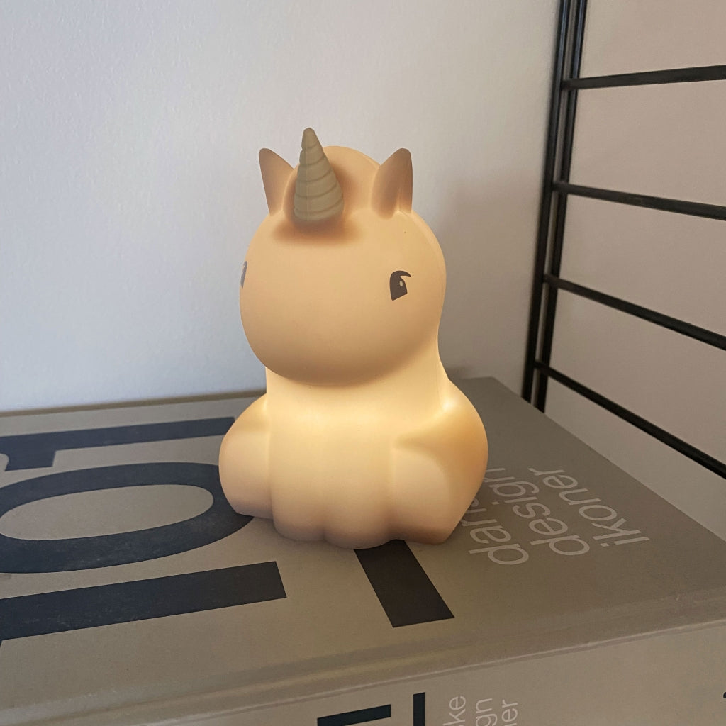 nuuroo - Silikone natlampe - Vågelampe til børn - Cream