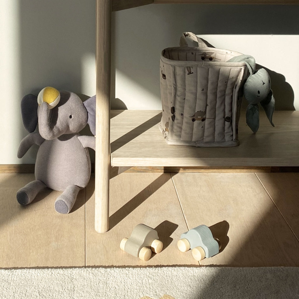 nuuroo - Strikket elefant bamse - 100% økologisk bomuld - 29 cm - Grå