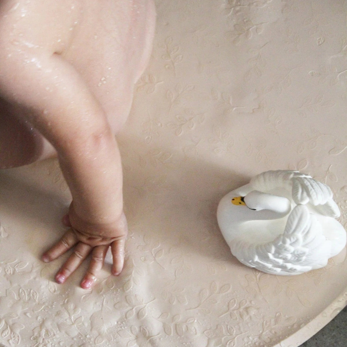 Natruba - Badedyr i naturgummi - Hvid svane - Stor