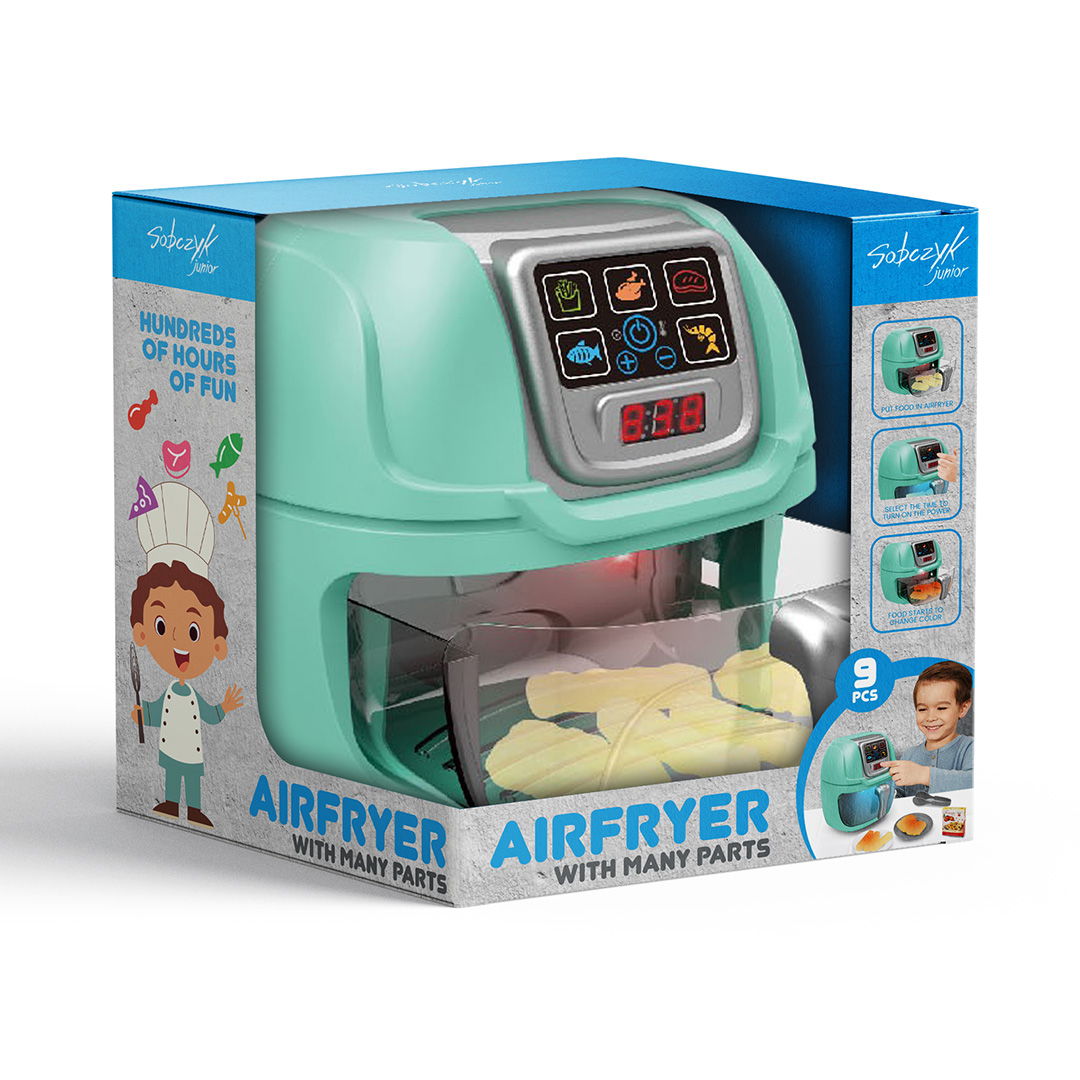 X - Sobczyk Junior - Legetøjs airfryer med flere dele - Grøn