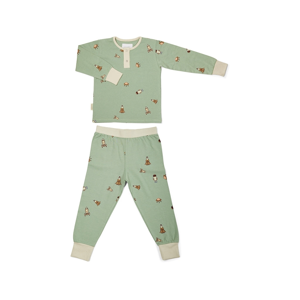 nuuroo - Blødeste nattøj - Økologisk bomuld - Str. 104 - Light Green Space