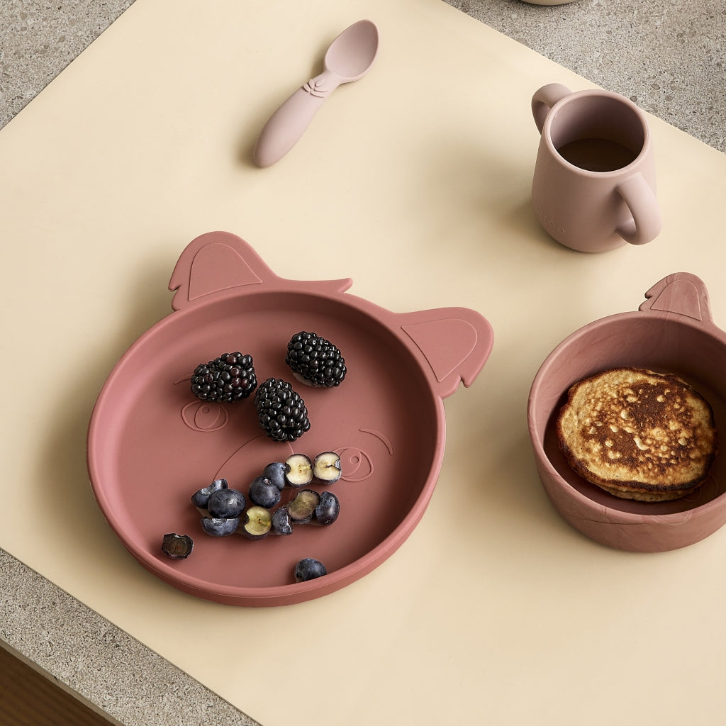 nuuroo - Silikone tallerken - 2-pak - 100% LFGB silikone - Mahogany