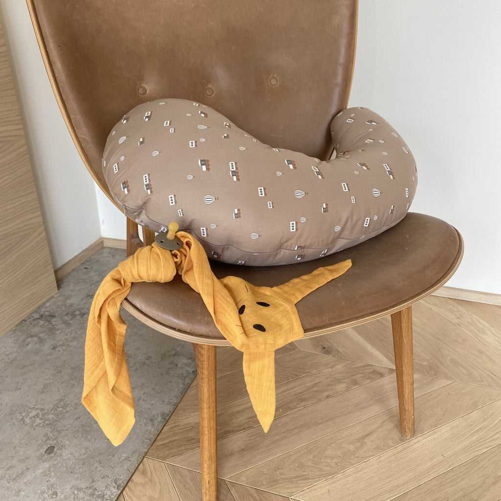 nuuroo - 2-pak stofbleer med øre - 100% økologisk bomuld - 70x70 cm - Golden Yellow