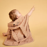 nuuroo - Børne poncho - 100% økologisk bomuld - Rose rabbit